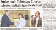 Zeitungsartikel - Chorus feierte 5-jaehriges Bestehen - Chorus-Akademie, Musikschule Braunschweig